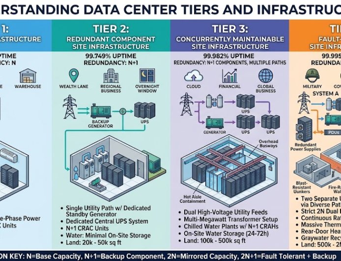 Introduction to Tier 1 – Tier 4 Data Centers